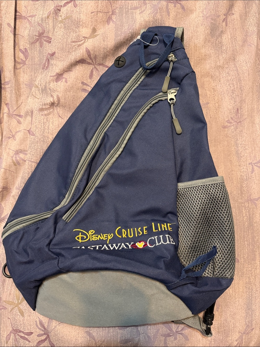 Disney Cruise Line Castaway Club Navy Sling Backpack. NWOT